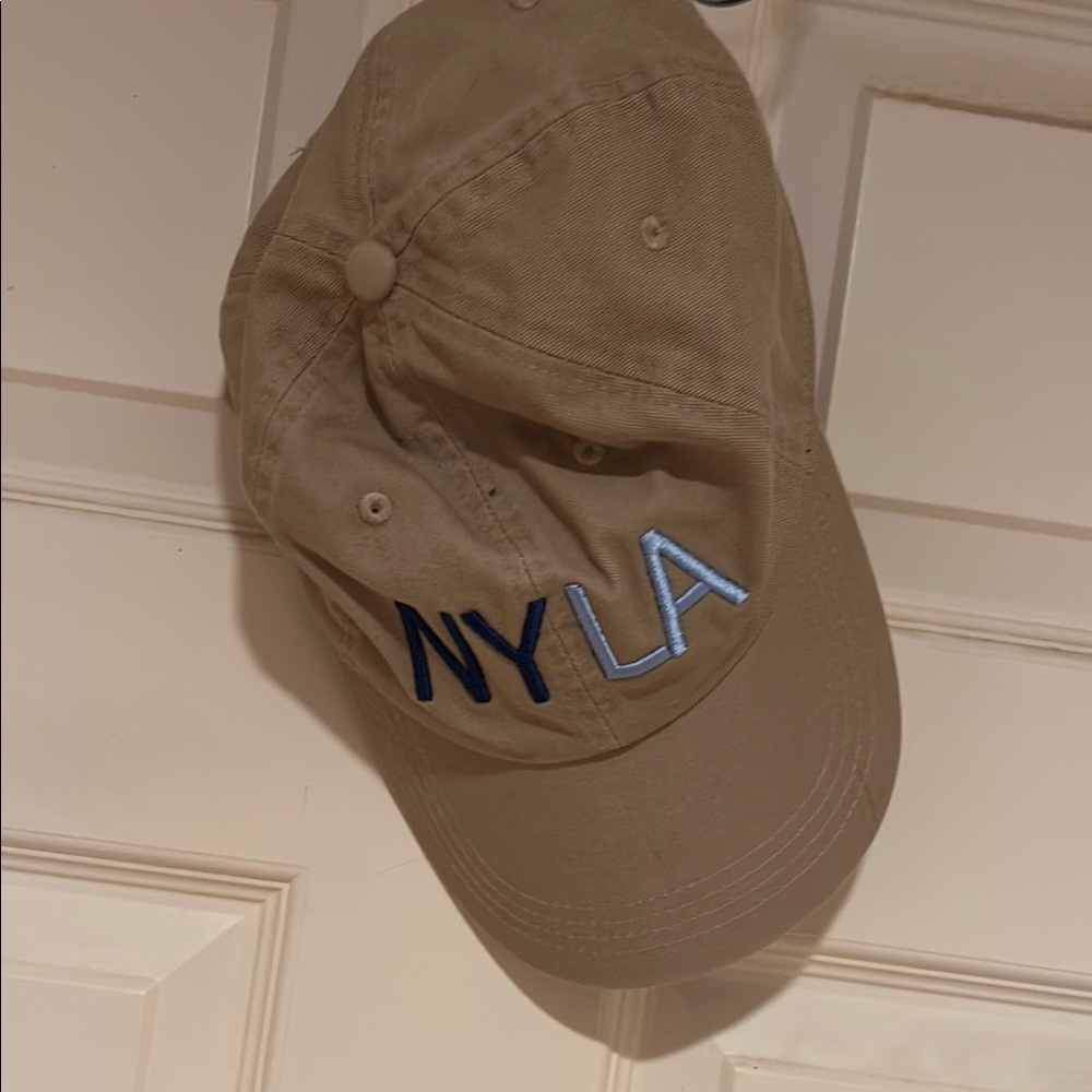 Tan NY/LA Baseball Cap from the Ojai Inn in Ojai California